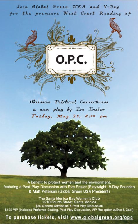 Eve Ensler's O.P.C. Invitation