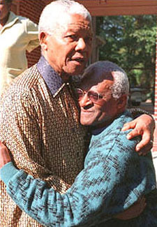 Nelson Mandela and Desmond Tutu