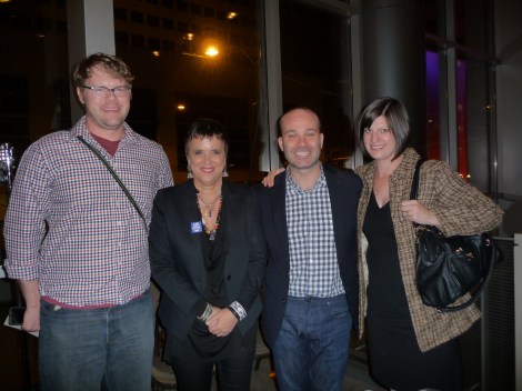 Nathan Engebretson (PP), Eve Ensler and Tony (V-Day), and Kirsten Dees (PP)