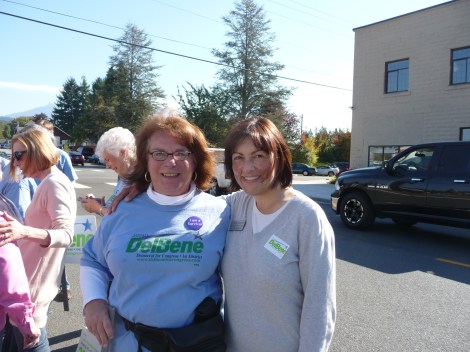 Anne Caroline with Suzan DelBene after a campaign parade in 2012