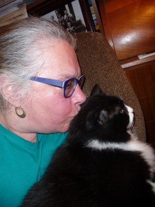 Bitzie working hard on March 18 to bring me off the ledge