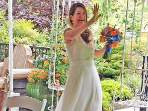 Susan Wiggs on her wedding day